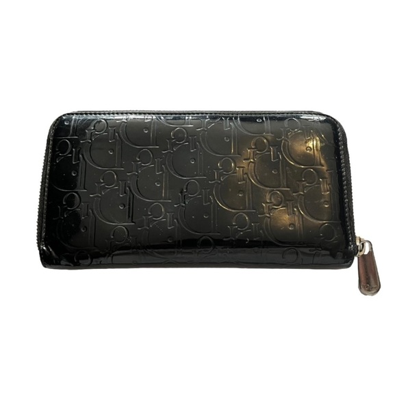 DIOR TROTTER PATENT LONG ZIP WALLET - Picture 1 of 15